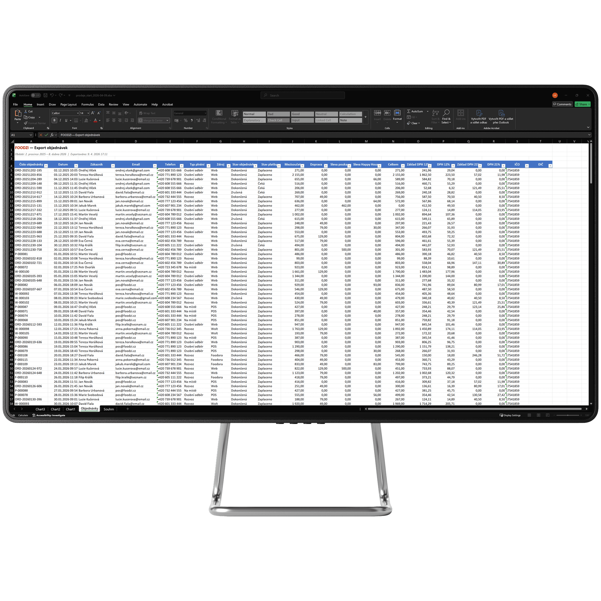 Export dat do CSV a XLSX