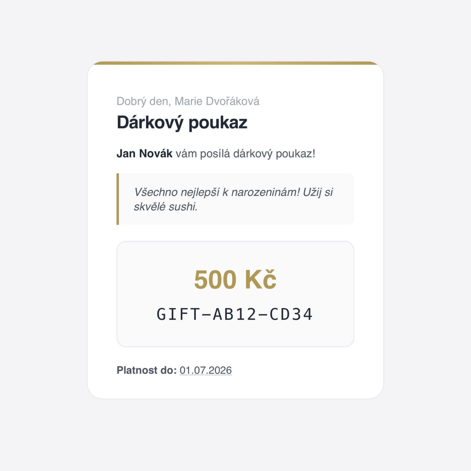 Online prodej poukázek