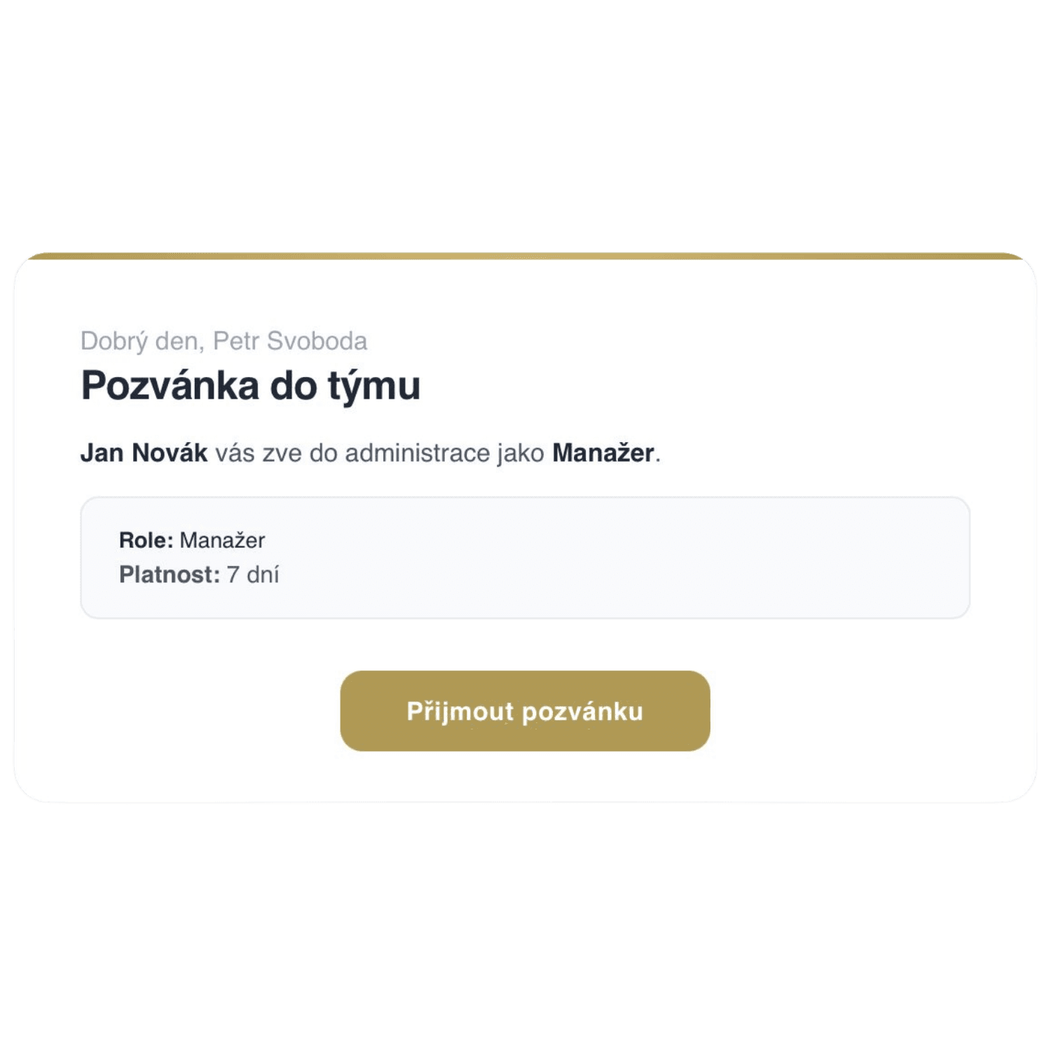Bezpečné pozvánky a správa přístupu